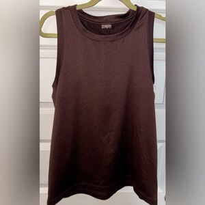Women’s Calia by Carrie Underwood Sleeveless Brown Ribbed Top Size XL